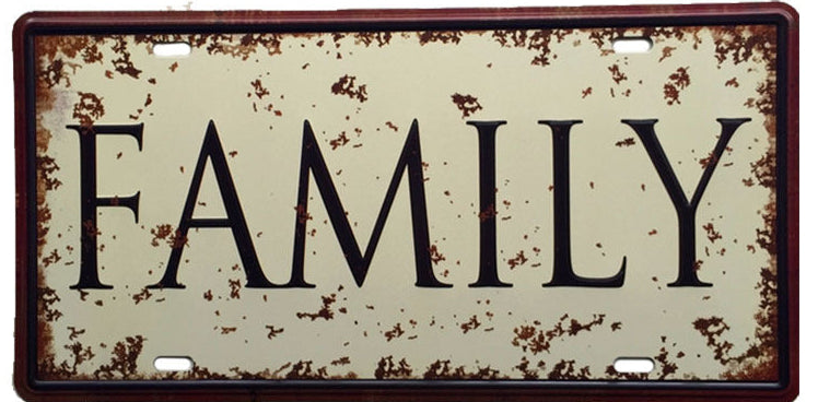 Family License Plate