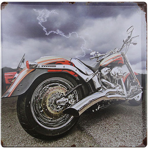 Motorcycle Against a Stormy Sky