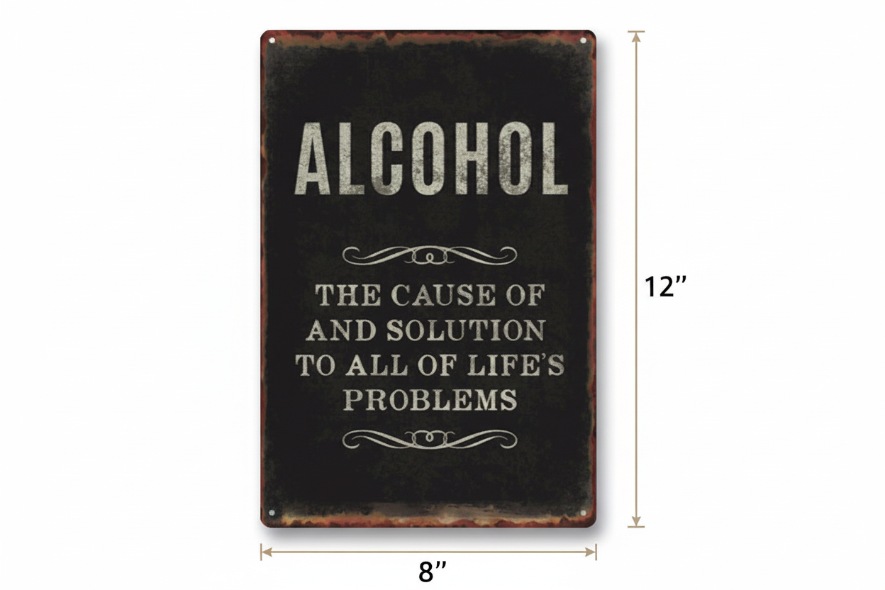 Alcohol Problems Metal Wall Art