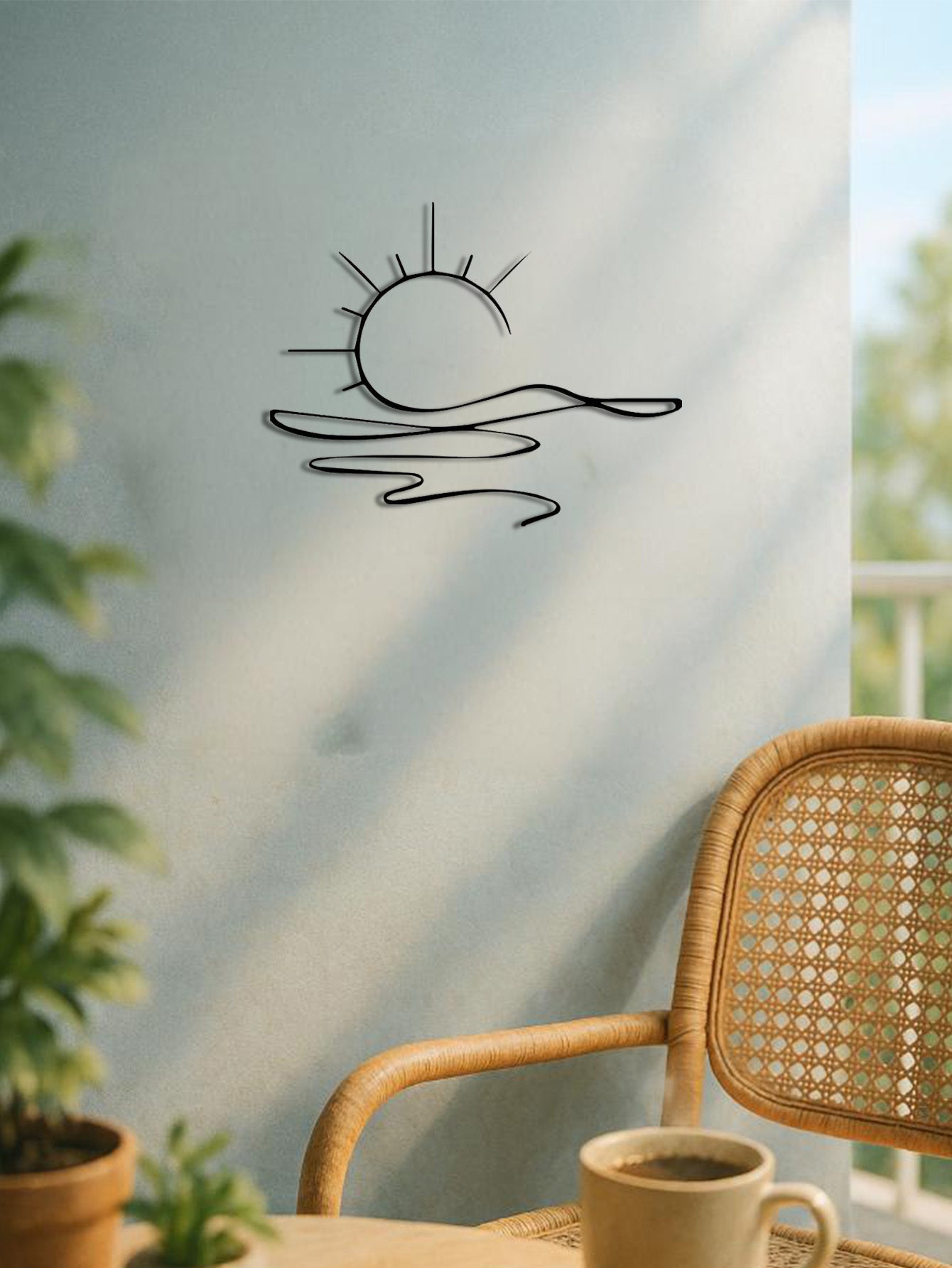 Abstract Sun Line Design For Home