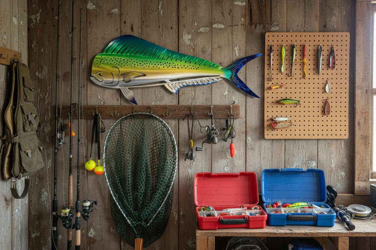 Mahi-Mahi Metal Wall Sculpture