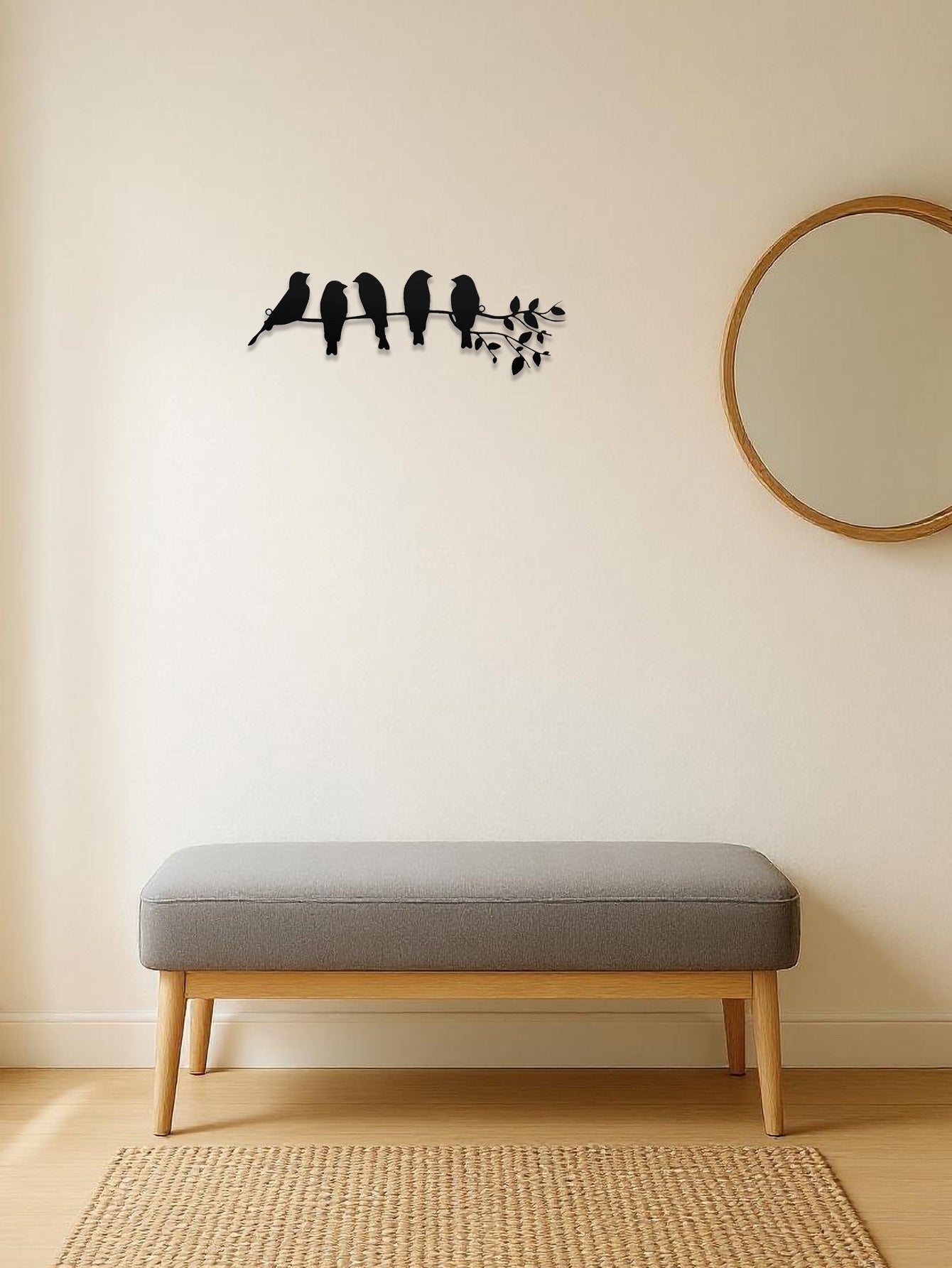 Leaves With Birds Sculpture