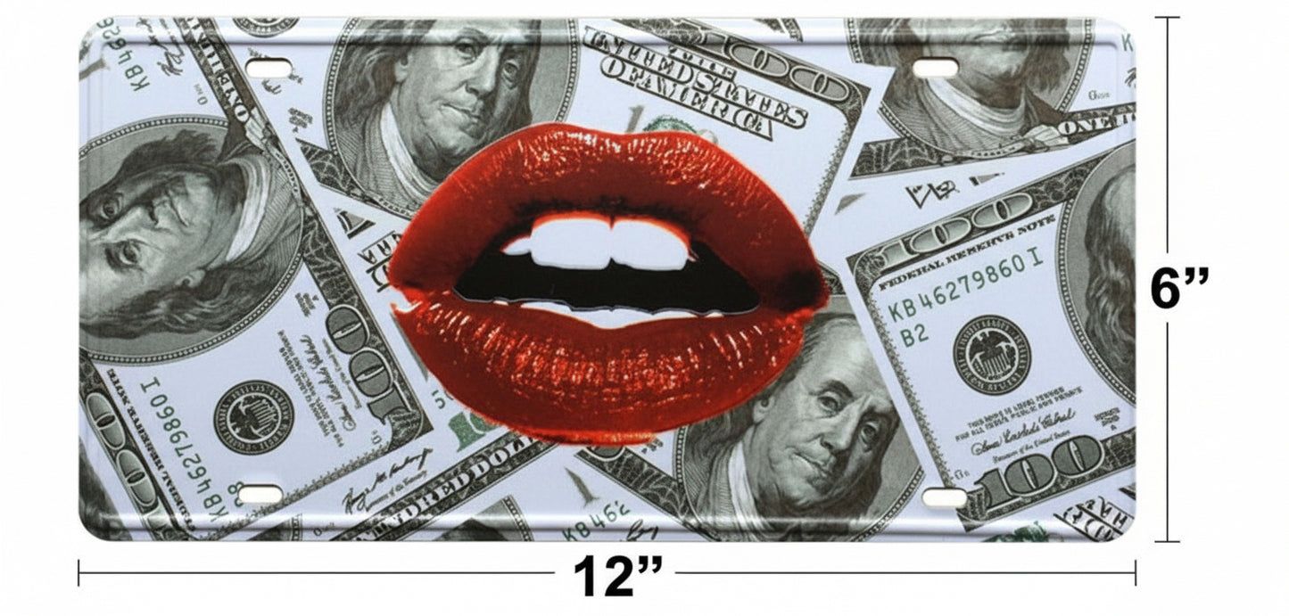 Lips License Plate