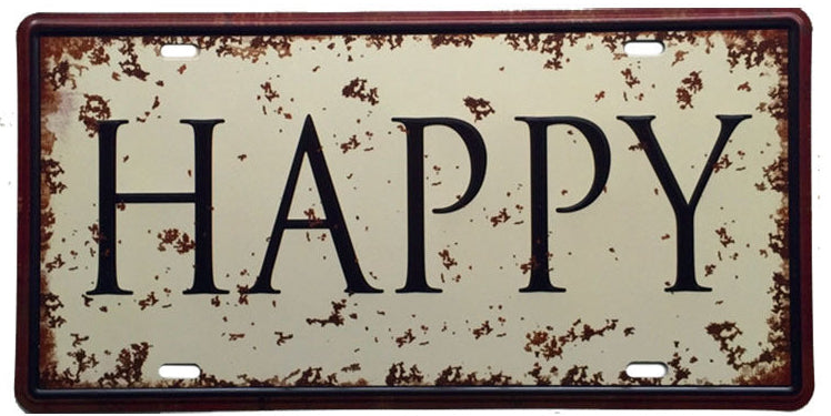 Happy License Plate