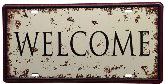 Welcome License Plate
