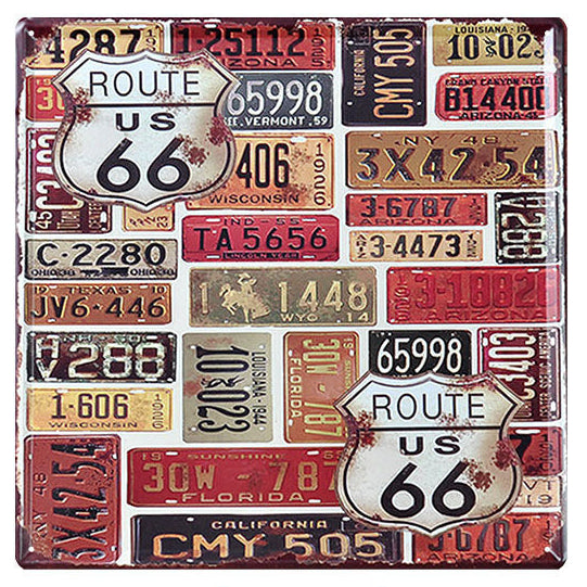 Route 66 License Plate Collage