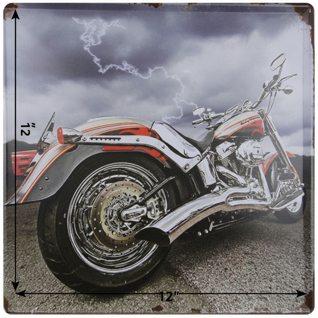 Motorcycle Against a Stormy Sky