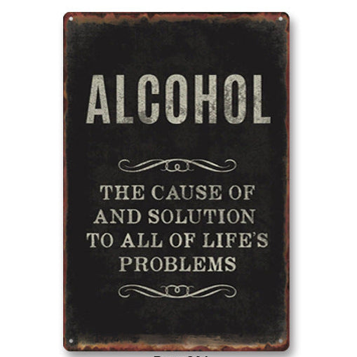 Alcohol Problems Metal Wall Art