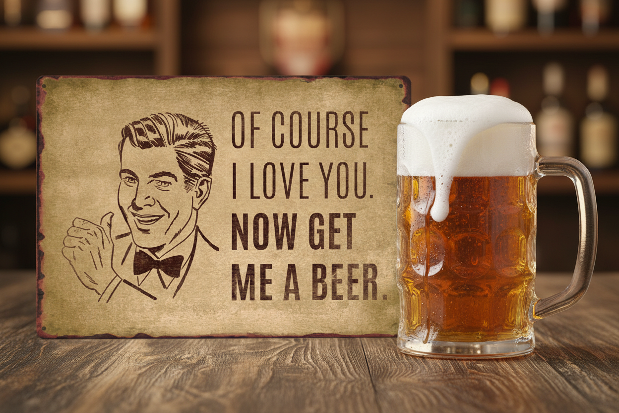 Now Get Me a Beer Metal Wall Sign