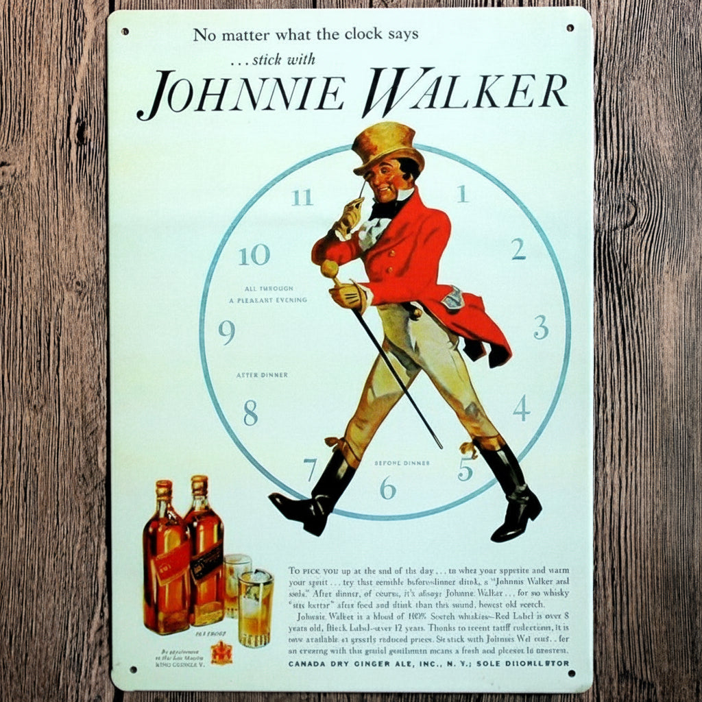 Johnnie Walker 絵画風　看板 Johnnie Walker – Tinarts.shop