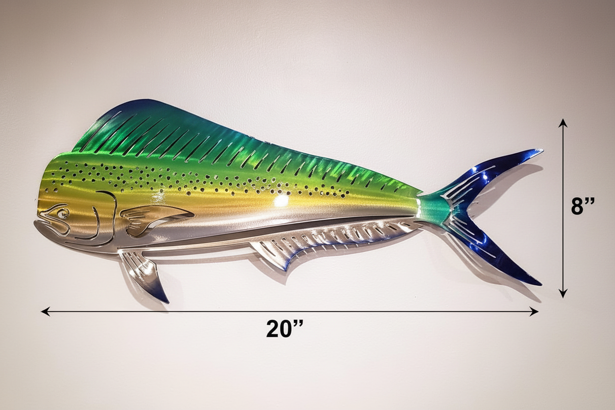 Mahi-Mahi Metal Wall Sculpture