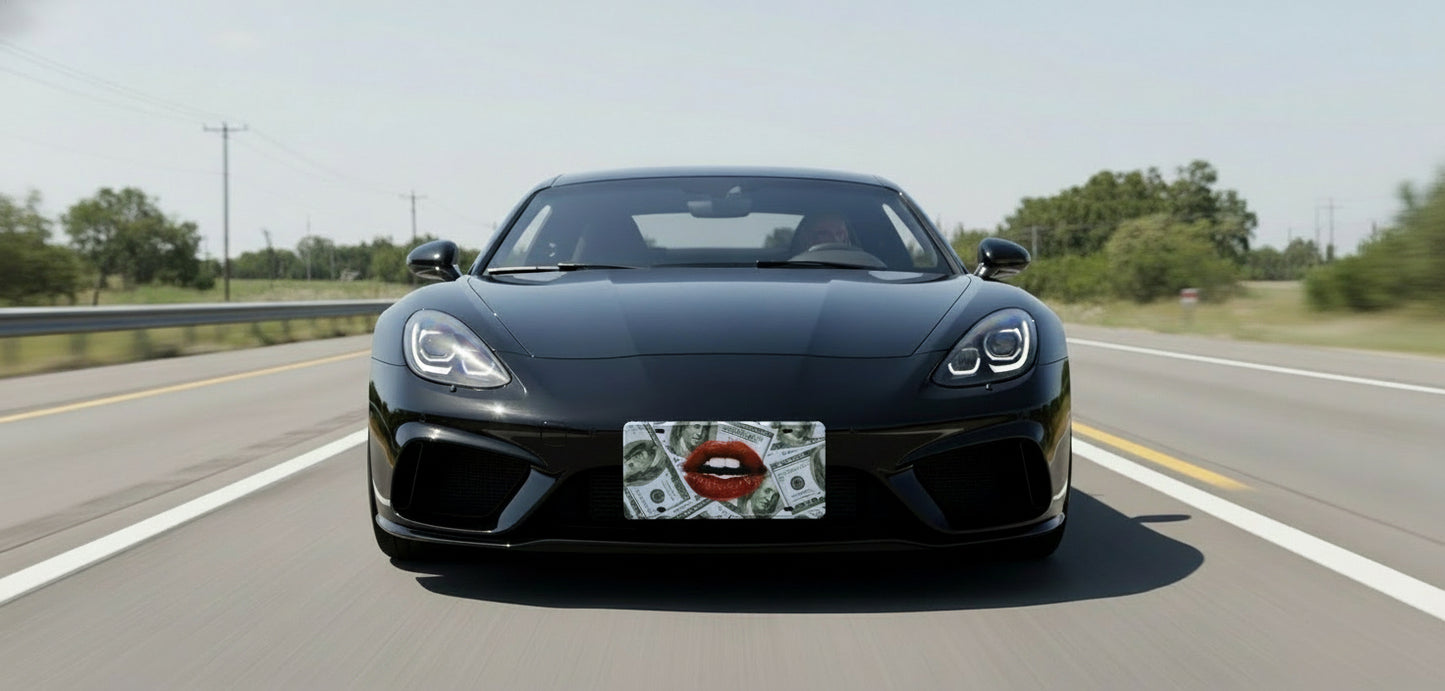 Lips License Plate