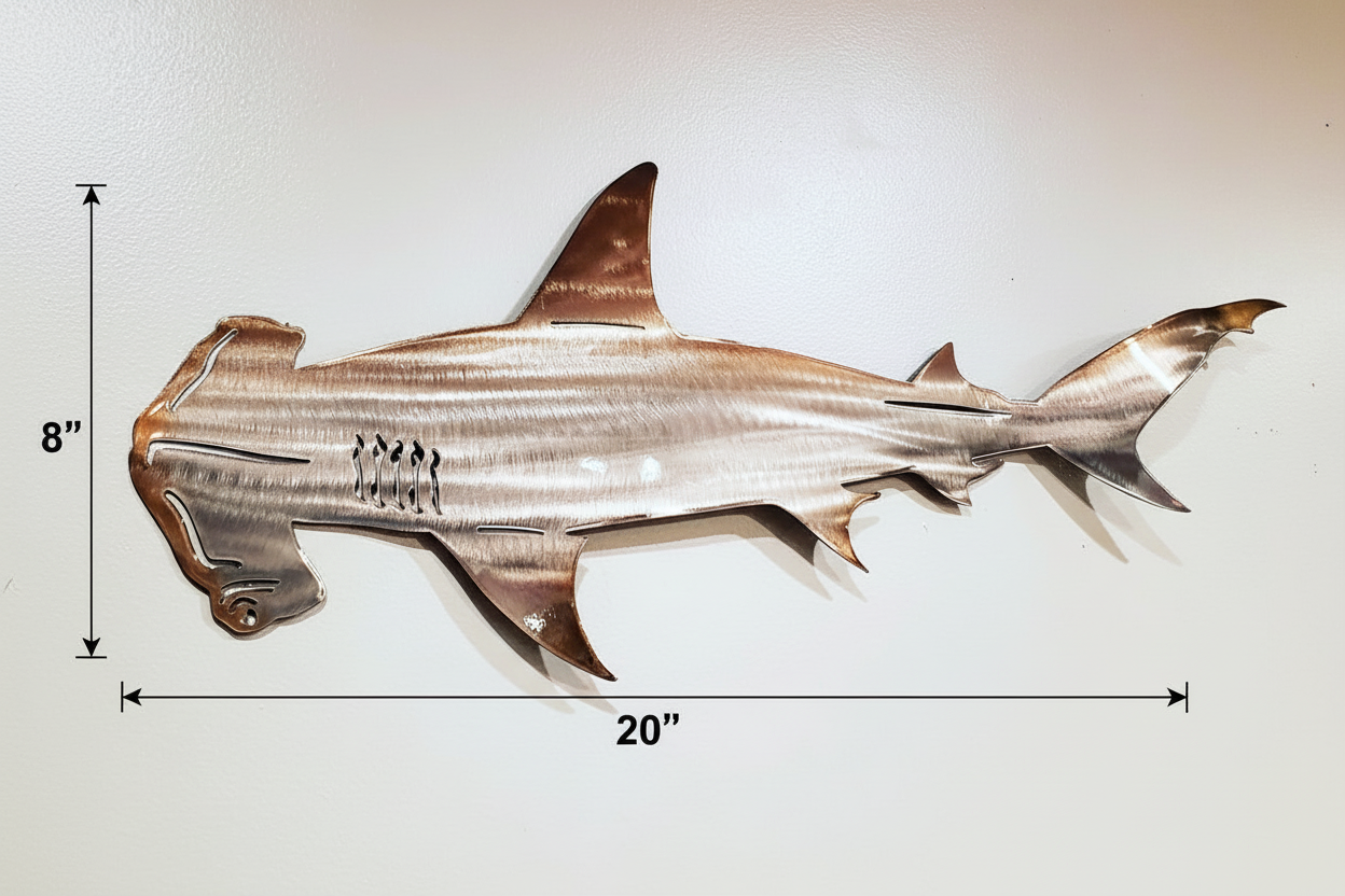 Hammerhead Shark Metal Wall Sculpture