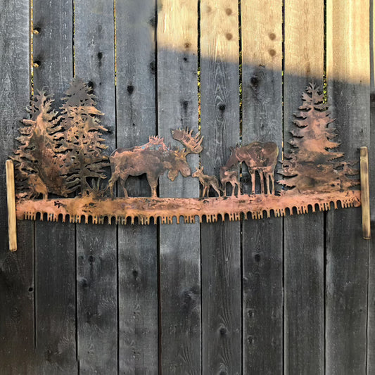 Moose on Cross-cut Saw