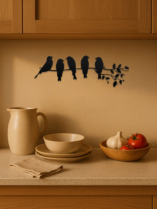 Leaves With Birds Sculpture