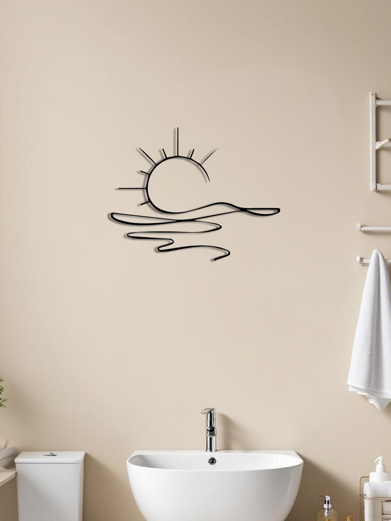 Abstract Sun Line Design For Home