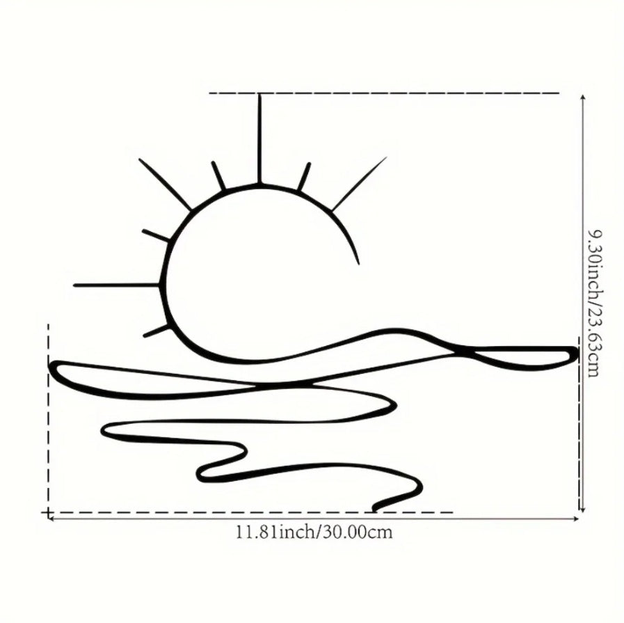 Abstract Sun Line Design For Home