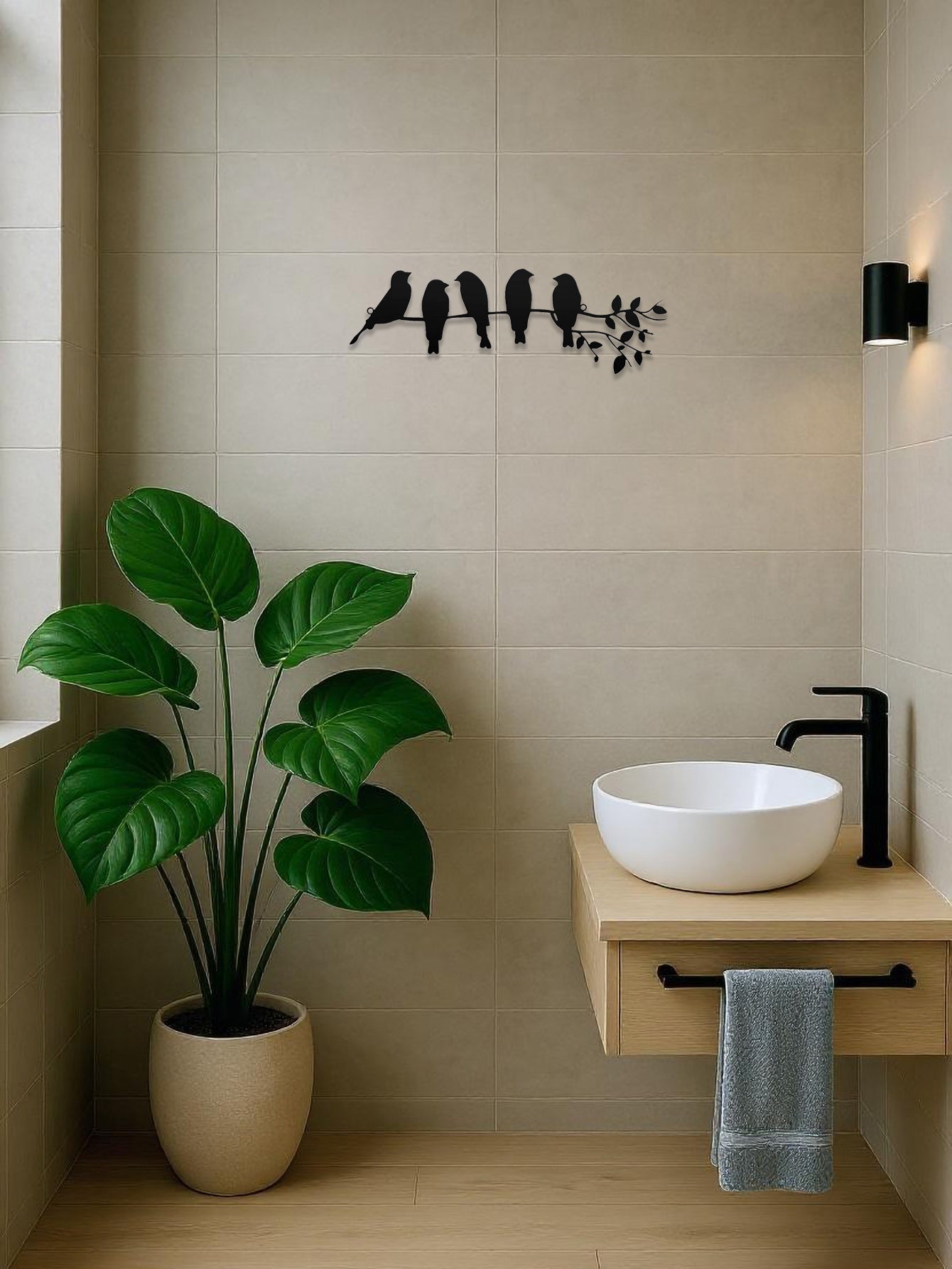 Leaves With Birds Sculpture